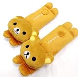 Rilakkuma Bear Plush Seat Belt Cover Shoulder Pad Cushion (2 pcs)