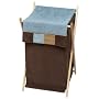 JoJo Designs Baby and Kids Clothes Laundry Hamper - Soho Blue and Brown