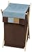 JoJo Designs Baby and Kids Clothes Laundry Hamper - Soho Blue and Brown