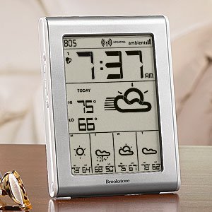Brookstone WeahterCast Alarm Clock Wireless 5-day Forecaster