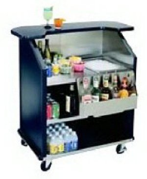 Lakeside 884 Stainless Portable Bar with- 1 speed rail and- 1 ice bin