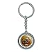 DPS Damage Per Second RPG MMORPG Class Role Playing Game Spinning Round Chrome Plated Metal Keychain Key Chain Ring