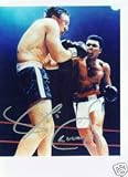 GEORGE CHUVALO SIGNED AUTOGRAPHED 8X10 PHOTO GETTING DRILLED ALI (BOXING)