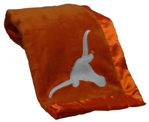 Pickles Embroidered Fleece Baby Blanket with Satin Trim - University of Texas at Austin