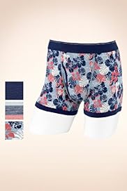3 Pack - North Coast Stretch Cotton Floral & Striped Trunks