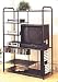 Black Metal Entertainment Center w/Shelves & CD Storage