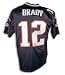 Autographed Tom Brady New England Patriots Blue Reebok Authentic Jersey