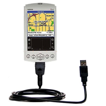 Classic Straight USB Cable for the Garmin iQue 3600 with Power Hot Sync and Charge capabilities - uses Gomadic TipExchange Technology