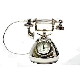 Horloge en Forme de T�l�phone Antique - Horloge D�corative