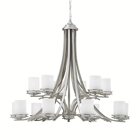 Kichler Lighting 1675NI 15-Light Hendrik Incandescent Chandelier, Brushed Nickel