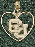 Anderson Jewelry Colorado Buffaloes Heart Gold Charm