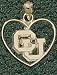 Anderson Jewelry Colorado Buffaloes Heart Gold Charm