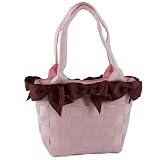 Medium Bow Bucket Purse - Cappuccino/Pink