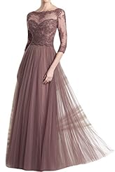 2016 Tulle Lace Sheer Mother-of-the-Bride Dress 