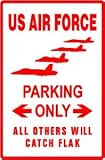 US AIR FORCE PARKING plane pilot fly NEW sign
