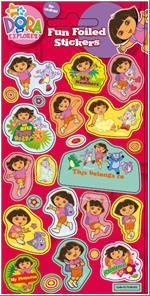 Dora the Explorer Glittery Foil Stickers