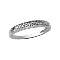 10K White Gold Ring with .035 ct. t.w. Diamonds - 7