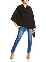 SO CACHEMERE Poncho Lydie (Negro)