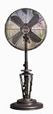 Deco Breeze Weather Resistant Outdoor Fan, Vines, Adjustable 38-50 Inches Tall with 18-Inch Fan Head