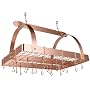 Old Dutch 30-by-20-Inch Rectangular Pot Rack, Copper