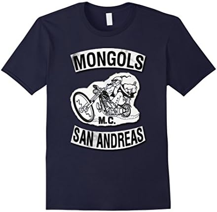 Men's mongols san andreas tshirt, biker tshirt XL Navy