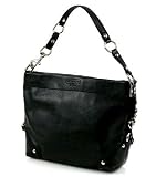 Coach Carly Leather Pebbled Hobo Handbag 15251 Black thumbnail