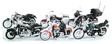 1 18th Scale Harley Davidson Set of 6 Motorcycles (Harley 21)