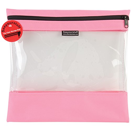 Lyle SYSB3-PINK See Your Stuff Clear Storage Bag, 12 by 13-Inch, Pink