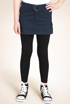 2 Piece Cotton Rich Multiple Pocket Skirt & Leggings Outfit