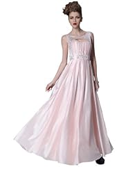 A-line Strapless Ankle Length Satin Sequined Prom Dress 