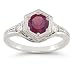 Roman Art Deco Rhodolite Garnet and Diamond Ring