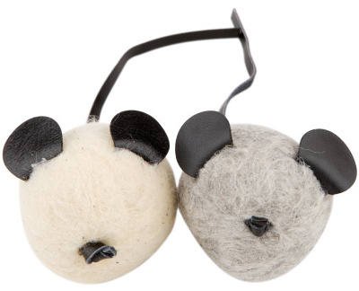Multipet 37900 Wooley Bully Cat Mouse Toy