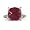 Ruby and Diamond Ring Crafted in Sterling Silver 7 1/2ct tgw