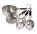 Set of 4 EZ Grip Stainless Steel Measuring Cups NEW