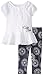 Calvin Klein Baby-Girls Infant White Tunic with Navy Printed Leggings