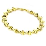 Italian 14K Gold Oval Link Bracelet - 7.5'