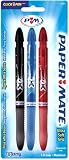 Papermate X-Tend - Retractable Ballpoint Pen Medium Assorted 3 Card
