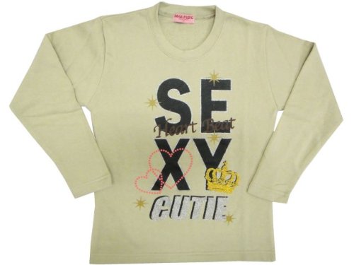 ジュニア・DEAR STUDIO・ラメプリント裏毛長袖トレーナー（女の子-子供用）130cm 140cm 150cm 160cm