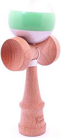 Kaleb Kendama Metallic Silver Green Stripe And Extra String