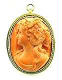 Antique Coral Cameo brooch
