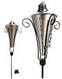 Strathwood Pewter-Finish Torchiere, Set of 2