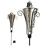 Strathwood Pewter-Finish Torchiere, Set of 2