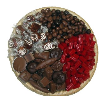 Sugar Free Chocolate, Bridge Mix, Licorice and Toffee Basket by American Snack Exchange