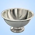 Edelstahl Sekt Champagner Fruchtbowle Früchte Bowle Schale Ø 39,5 cm