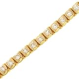 Half Bezel Set Diamond Bracelet 3.00cttw