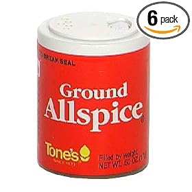 Tone's Ground Allspice, .60-Ounce Containers (Pack of 6)