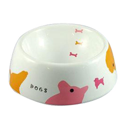 マルカン　DC-199　犬用陶器食器　遊ぶ犬　M
