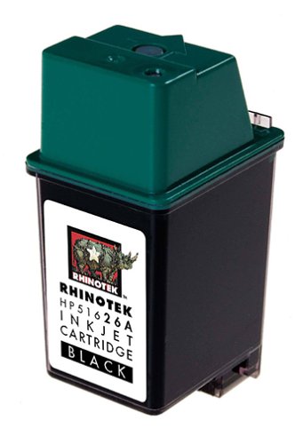 Rhinotek compatible for HP DesignJet 200, 51626A Black Ink 1pk (RIJ26ASW)