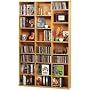 Atlantic 38435065 Oskar 756 CD/360 DVD/BluRay/Games Wood Cabinet (Maple)