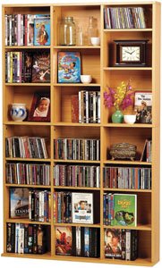 Atlantic 38435065 Oskar 756 CD/360 DVD/BluRay/Games Wood Cabinet (Maple)